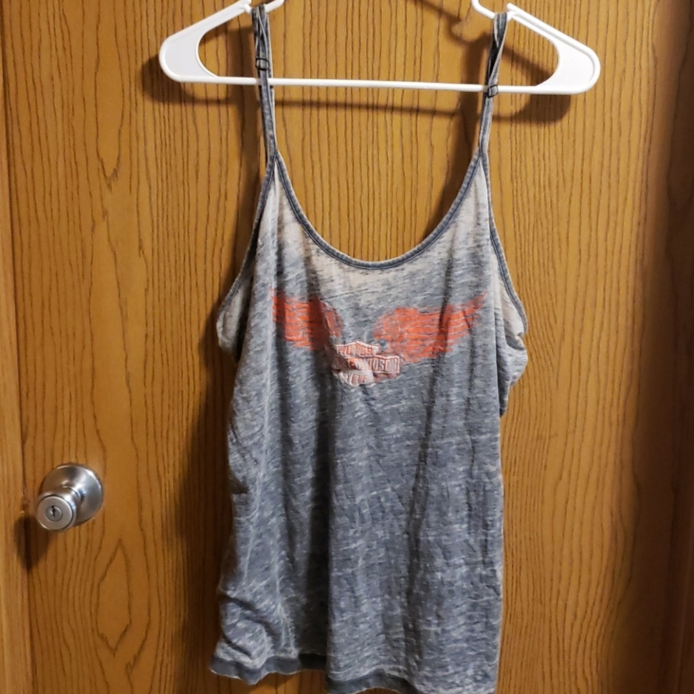 Harley-davidson gray label spaghetti strap